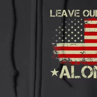 Parental Choice Matter Mom Dad Leave Our Alone USA Flag Full Zip Hoodie