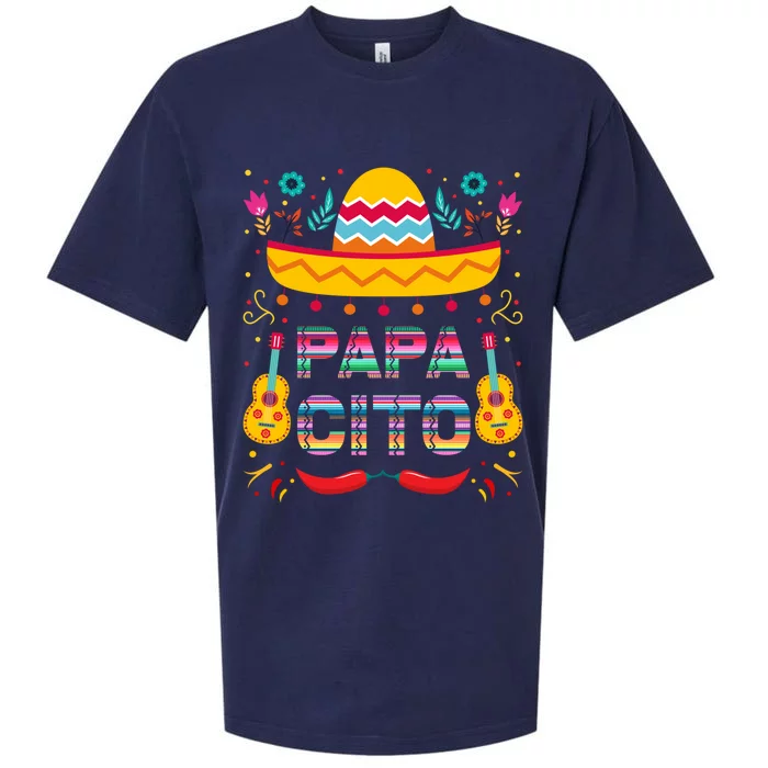 Papa Cito Mexican Costume For Dad Papa Father Meaningful Gift Sueded Cloud Jersey T-Shirt