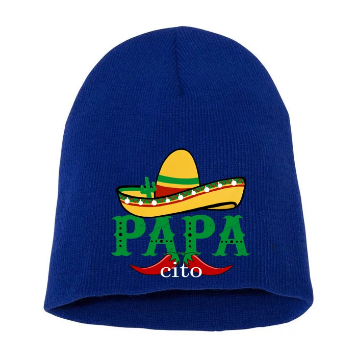 Papa Cito Mexican Sombrero Cinco De Mayo Gift Short Acrylic Beanie