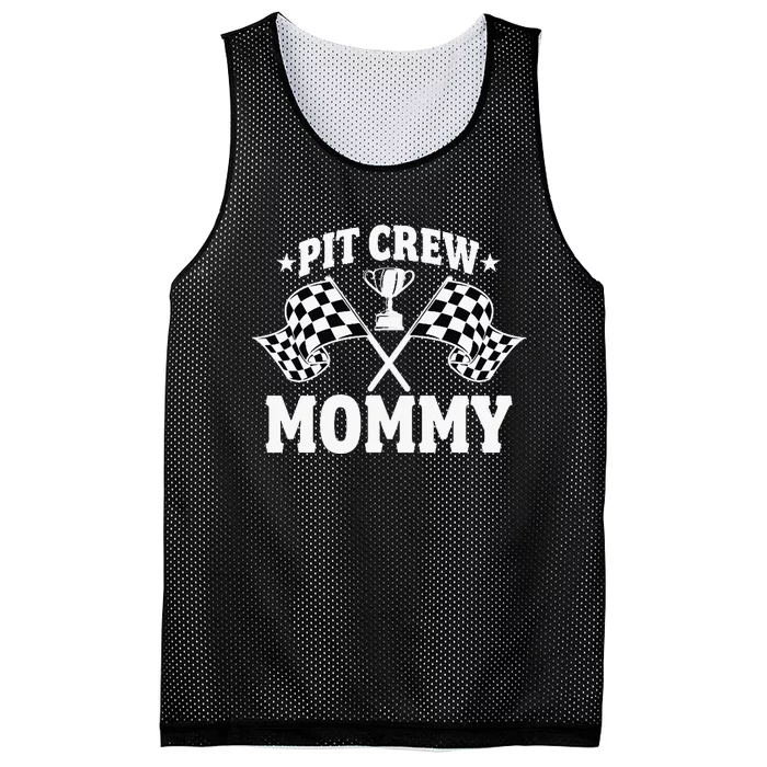 Pit Crew Mommy Mother Race Car Birthday Party Mesh Reversible Basketball Jersey Tank