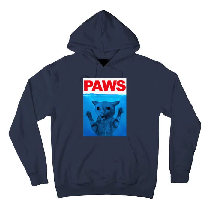 Paws Cat Meme Humor Funny Kitty Lover Funny Cats Dads Mom Tall Hoodie