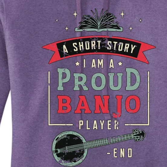 Proud Country Music Lover Banjo Player Women's Pullover Hoodie