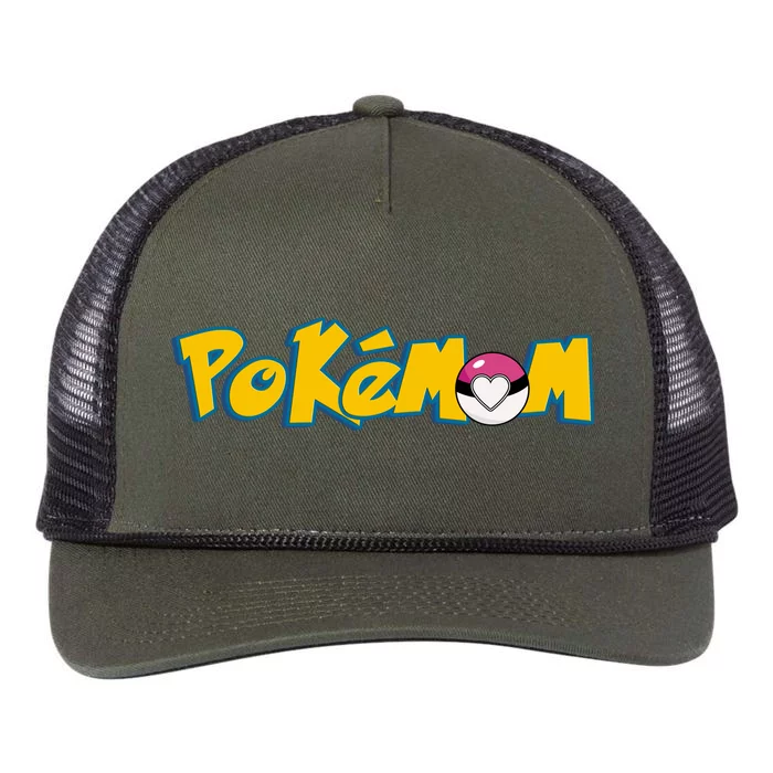 Pokemom Cute Mom Gift Retro Rope Trucker Hat Cap