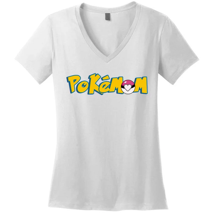 Pokemom Cute Mom Gift Women's V-Neck T-Shirt