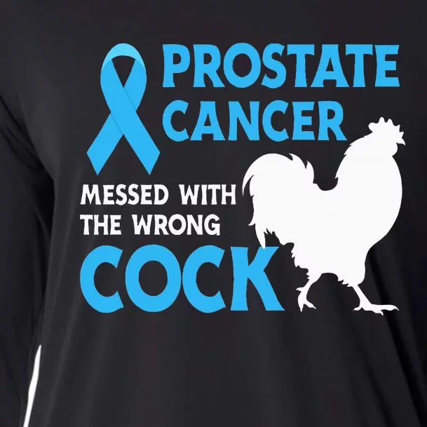 Prostate Cancer Messed With The Wrong Cock Cancer Awareness Cooling Performance Long Sleeve Crew