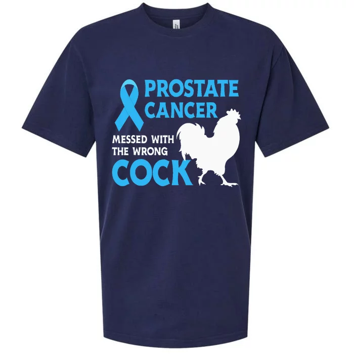 Prostate Cancer Messed With The Wrong Cock Cancer Awareness Sueded Cloud Jersey T-Shirt