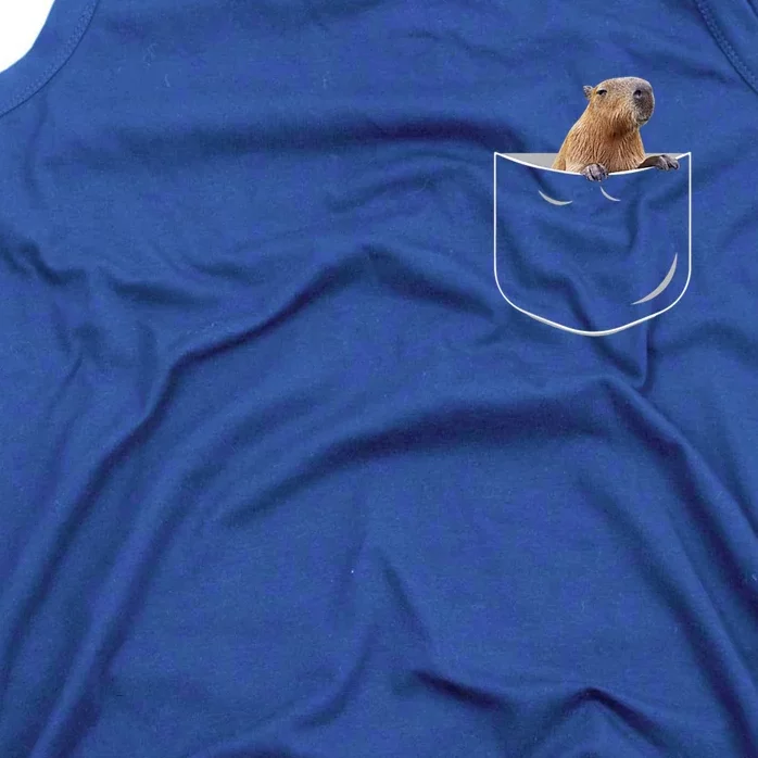 Pocket Capybara Meaningful Gift Funny Capybara In Pocket Gift Tank Top