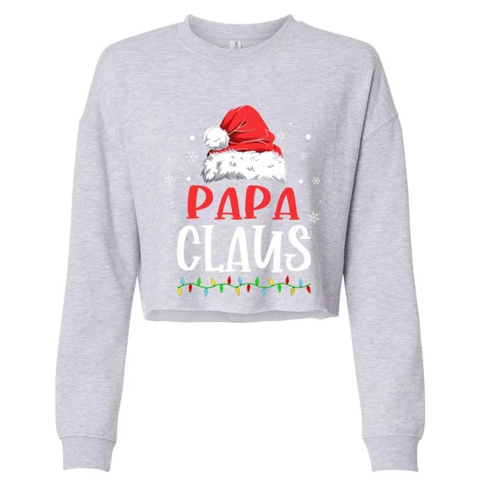 Papa Claus Matching Family Christmas Pajama Gift Cropped Pullover Crew