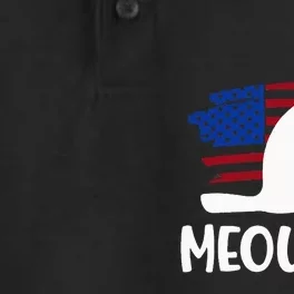 Patriotic Cat Meowica 4th of July Funny Kitten Lover Dry Zone Grid Performance Polo