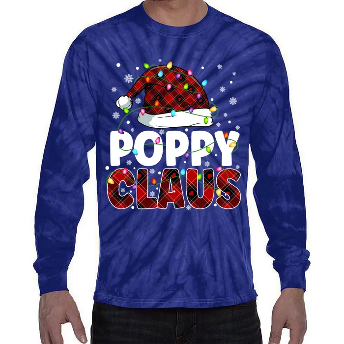 Poppy Claus Merry Christmas Santa Hat Family Matching Group Tie-Dye Long Sleeve Shirt