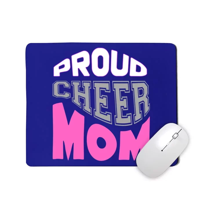 Proud Cheer Mom Squad Tryouts Pom Poms Megaphone Novelty Funny Gift Mousepad