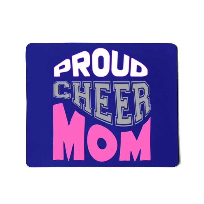 Proud Cheer Mom Squad Tryouts Pom Poms Megaphone Novelty Funny Gift Mousepad