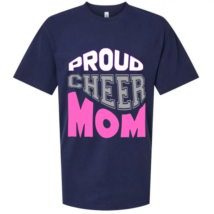 Proud Cheer Mom Squad Tryouts Pom Poms Megaphone Novelty Funny Gift Sueded Cloud Jersey T-Shirt