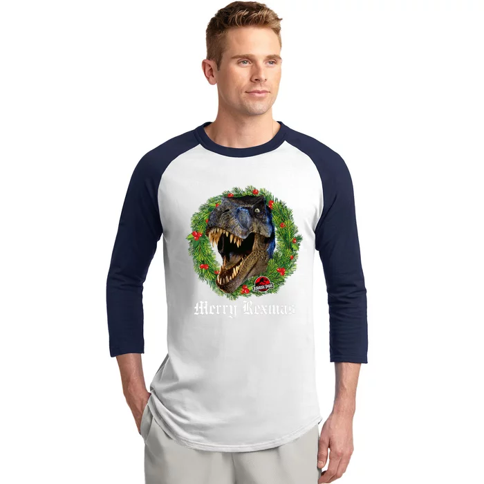 Park Christmas Merry Rexmas Baseball Sleeve Shirt