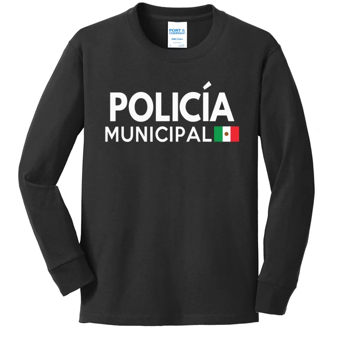 Policia Costume Mexican Police Halloween Costumes Kids Long Sleeve Shirt