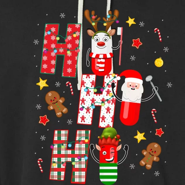 Pharmacy Crew Matching Christmas Pills Santa Elf Reindeer Gift Garment-Dyed Fleece Hoodie