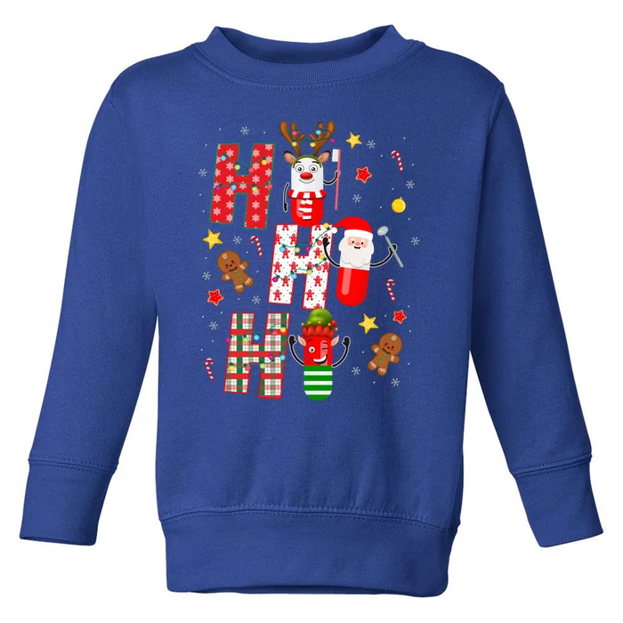 Pharmacy Crew Matching Christmas Pills Santa Elf Reindeer Gift Toddler Sweatshirt