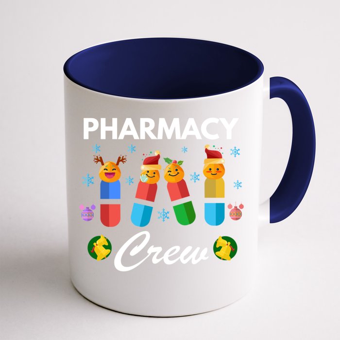 Pharmacy Crew Merry Christmas Funny Pharmacist Pills Gift Front & Back Coffee Mug