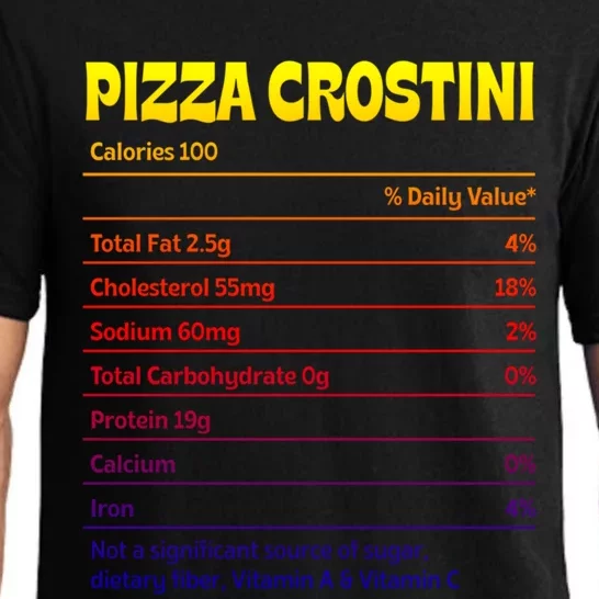 Pizza Crostini Nutrition Facts Funny Thanksgiving Humor Gift Pajama Set