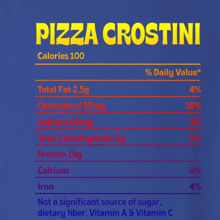 Pizza Crostini Nutrition Facts Funny Thanksgiving Humor Gift Toddler Long Sleeve Shirt