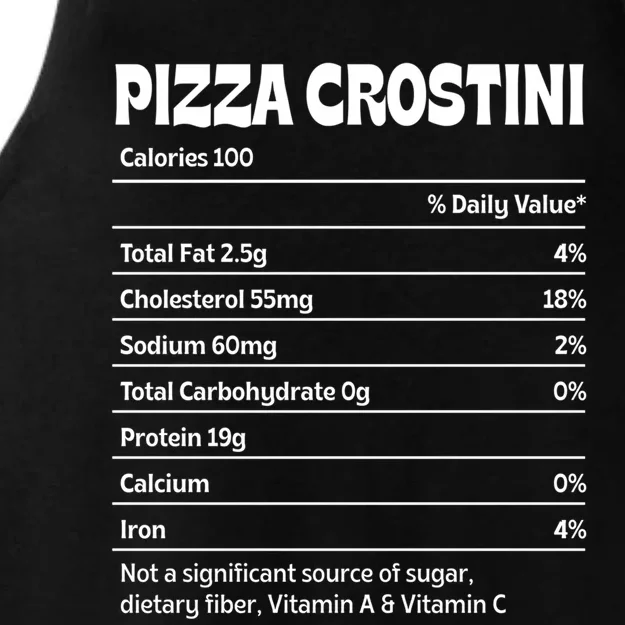 Pizza Crostini Nutrition Facts Funny Thanksgiving Humor Gift Ladies Tri-Blend Wicking Tank