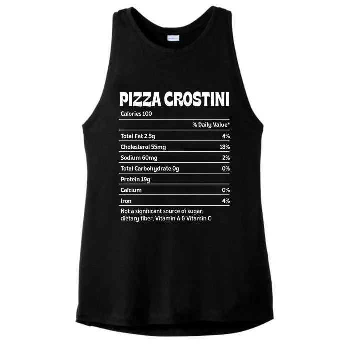 Pizza Crostini Nutrition Facts Funny Thanksgiving Humor Gift Ladies Tri-Blend Wicking Tank