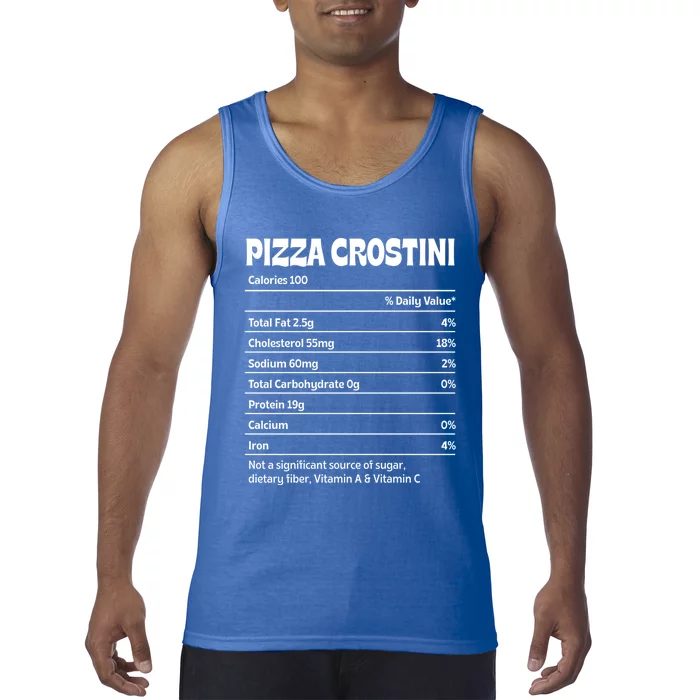 Pizza Crostini Nutrition Facts Funny Thanksgiving Humor Gift Tank Top