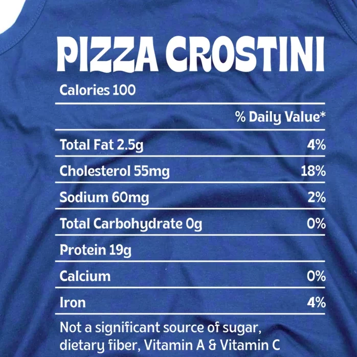 Pizza Crostini Nutrition Facts Funny Thanksgiving Humor Gift Tank Top