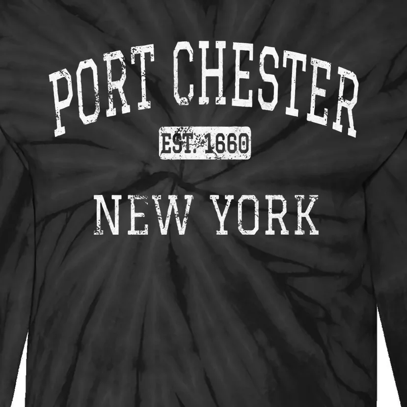 Port Chester New York NY Vintage Tie-Dye Long Sleeve Shirt