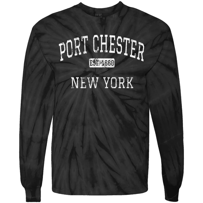 Port Chester New York NY Vintage Tie-Dye Long Sleeve Shirt