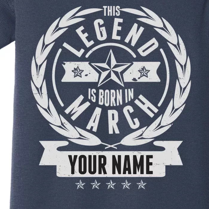 Personalized Custom Name This Legends Is Born In March Baby Bodysuit