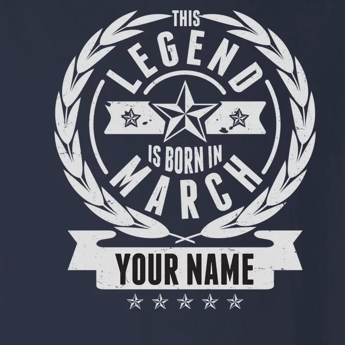 Personalized Custom Name This Legends Is Born In March Toddler Long Sleeve Shirt