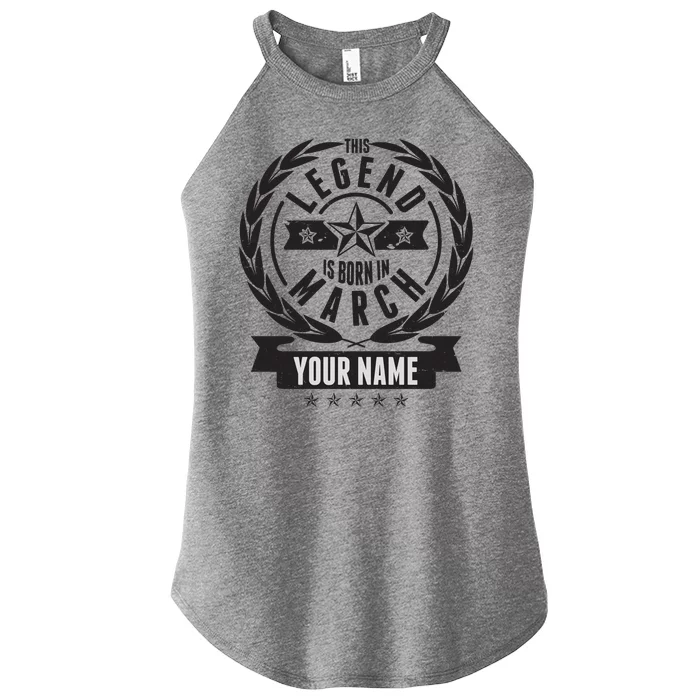 Personalized Custom Name This Legends Is Born In March Women’s Perfect Tri Rocker Tank