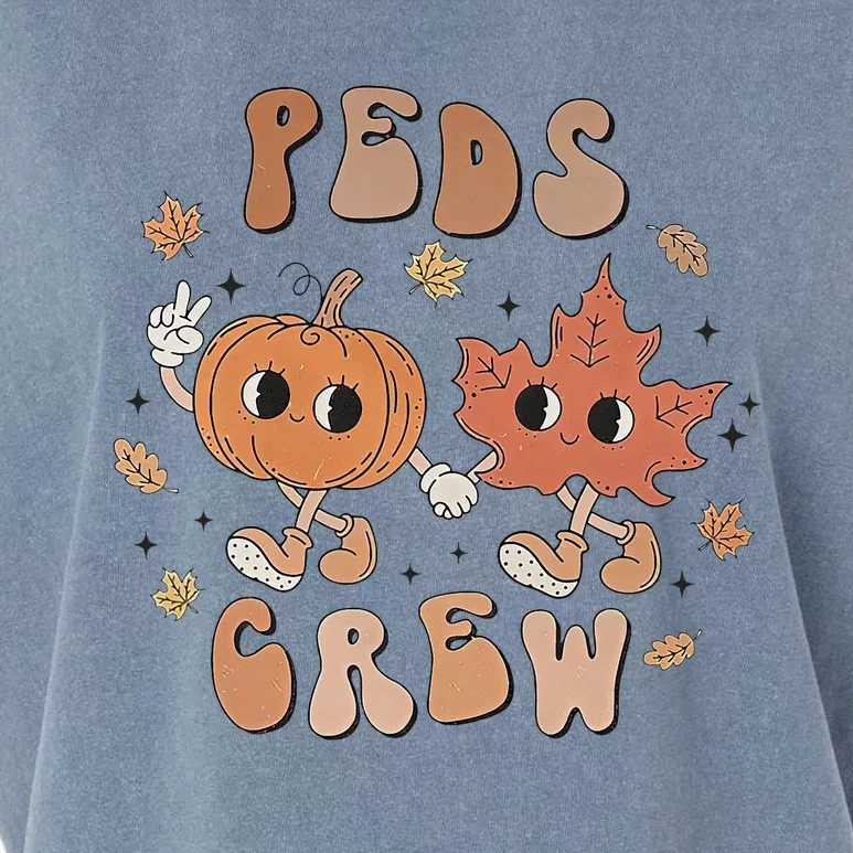 Peds Crew Nurse Etro Groovy Pumpkin Thanksgiving Pediatrics Garment-Dyed Women's Muscle Tee