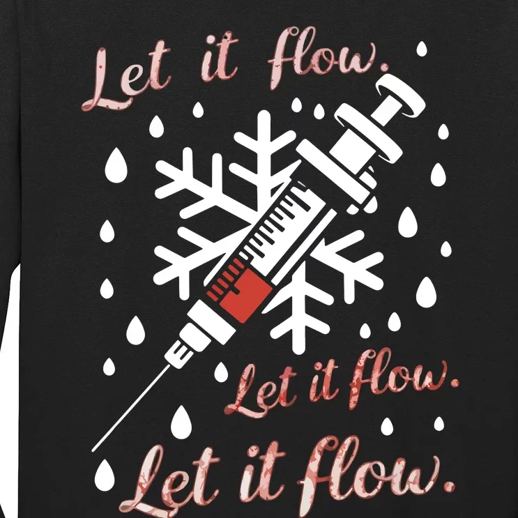 Phlebotomy Christmas Nurse Technician Medical Phleb Long Sleeve Long Sleeve Shirt