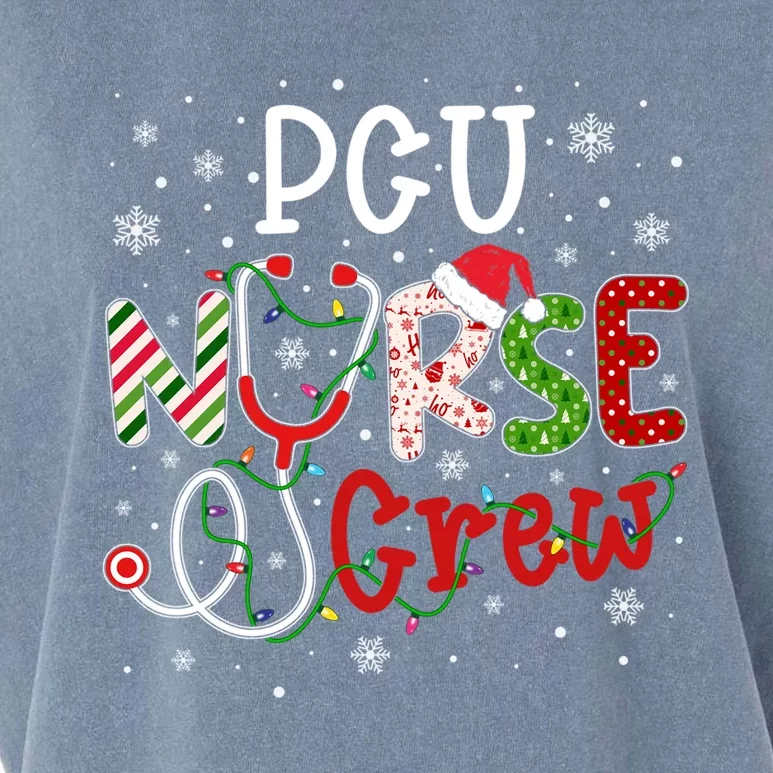 Pcu Christmas Nurse Crew Funny Nursing Christmas Pattern Gift Garment-Dyed Women's Muscle Tee