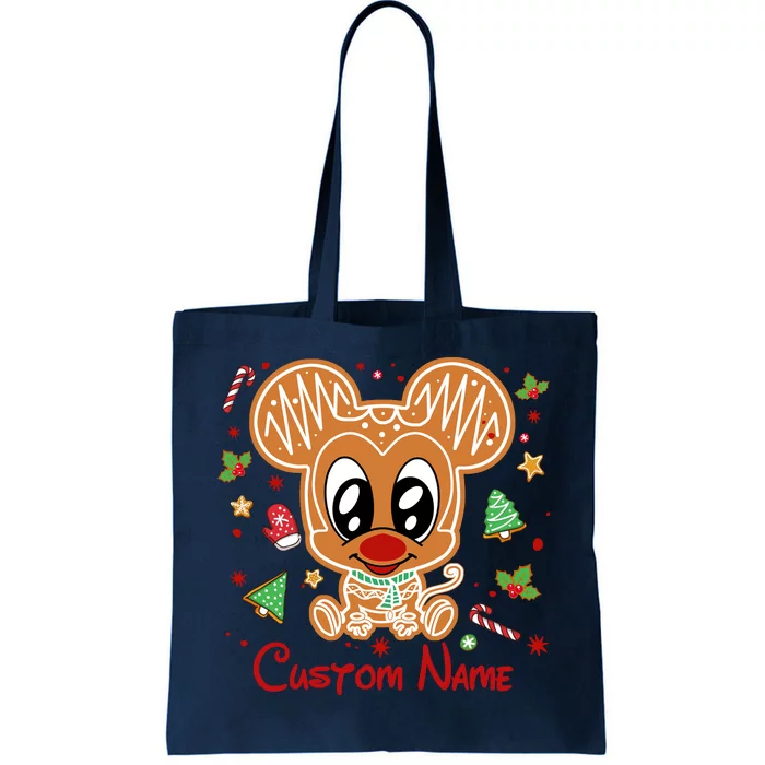 Personalized Custom Name Cute Mouse Christmas Love Mouse Gift Birthday Tote Bag