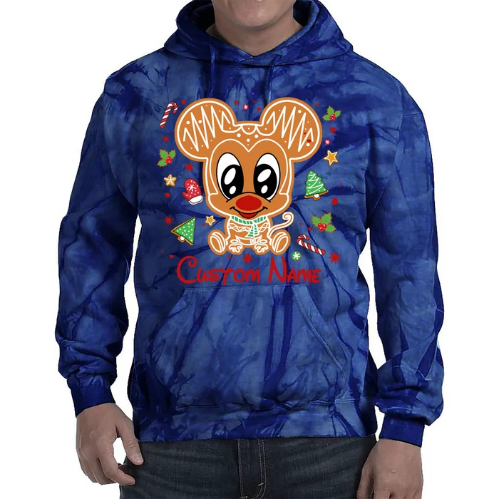 Personalized Custom Name Cute Mouse Christmas Love Mouse Gift Birthday Tie Dye Hoodie