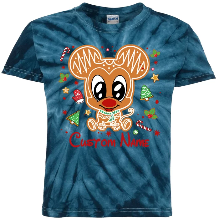 Personalized Custom Name Cute Mouse Christmas Love Mouse Gift Birthday Kids Tie-Dye T-Shirt