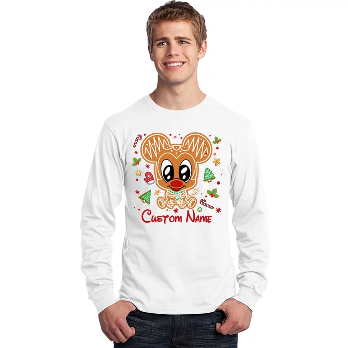 Personalized Custom Name Cute Mouse Christmas Love Mouse Gift Birthday Long Sleeve Shirt