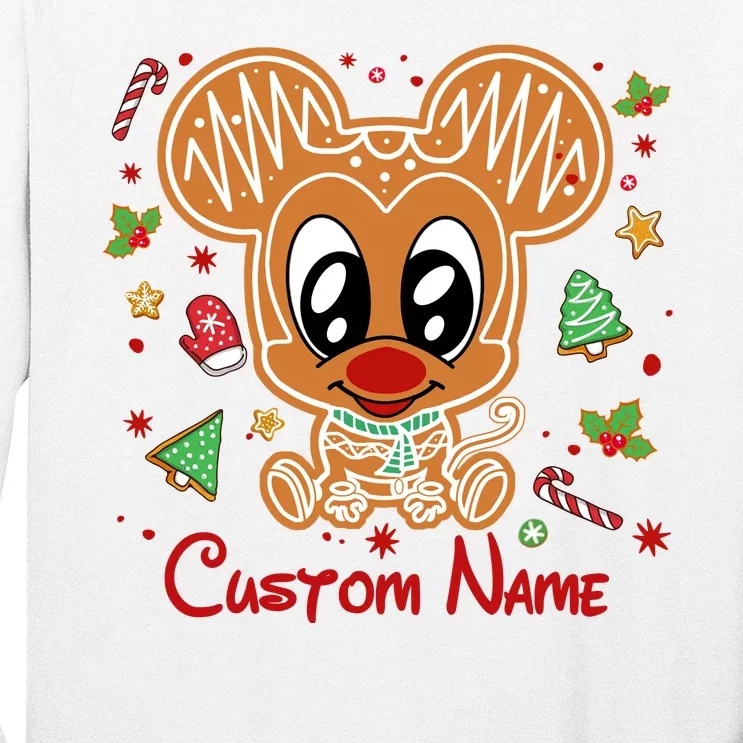 Personalized Custom Name Cute Mouse Christmas Love Mouse Gift Birthday Long Sleeve Shirt