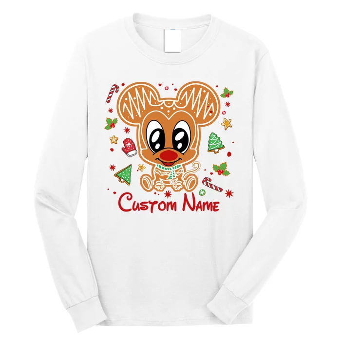 Personalized Custom Name Cute Mouse Christmas Love Mouse Gift Birthday Long Sleeve Shirt