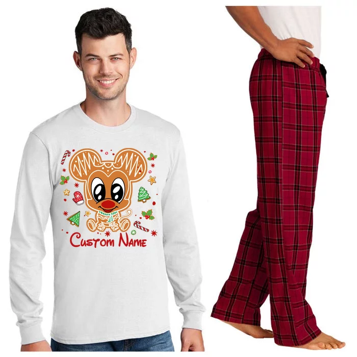 Personalized Custom Name Cute Mouse Christmas Love Mouse Gift Birthday Long Sleeve Pajama Set