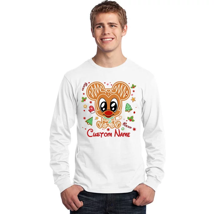 Personalized Custom Name Cute Mouse Christmas Love Mouse Gift Birthday Tall Long Sleeve T-Shirt