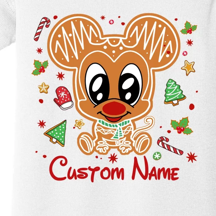 Personalized Custom Name Cute Mouse Christmas Love Mouse Gift Birthday Baby Bodysuit