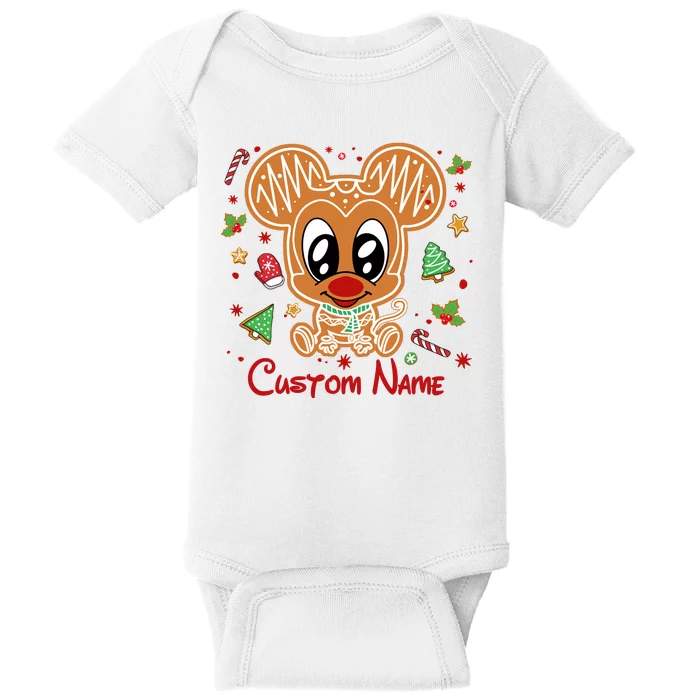 Personalized Custom Name Cute Mouse Christmas Love Mouse Gift Birthday Baby Bodysuit