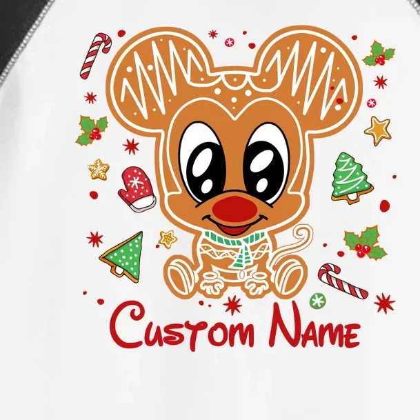 Personalized Custom Name Cute Mouse Christmas Love Mouse Gift Birthday Toddler Fine Jersey T-Shirt