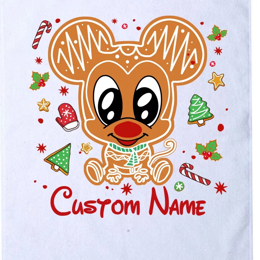 Personalized Custom Name Cute Mouse Christmas Love Mouse Gift Birthday Platinum Collection Golf Towel