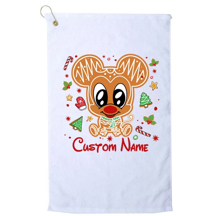 Personalized Custom Name Cute Mouse Christmas Love Mouse Gift Birthday Platinum Collection Golf Towel