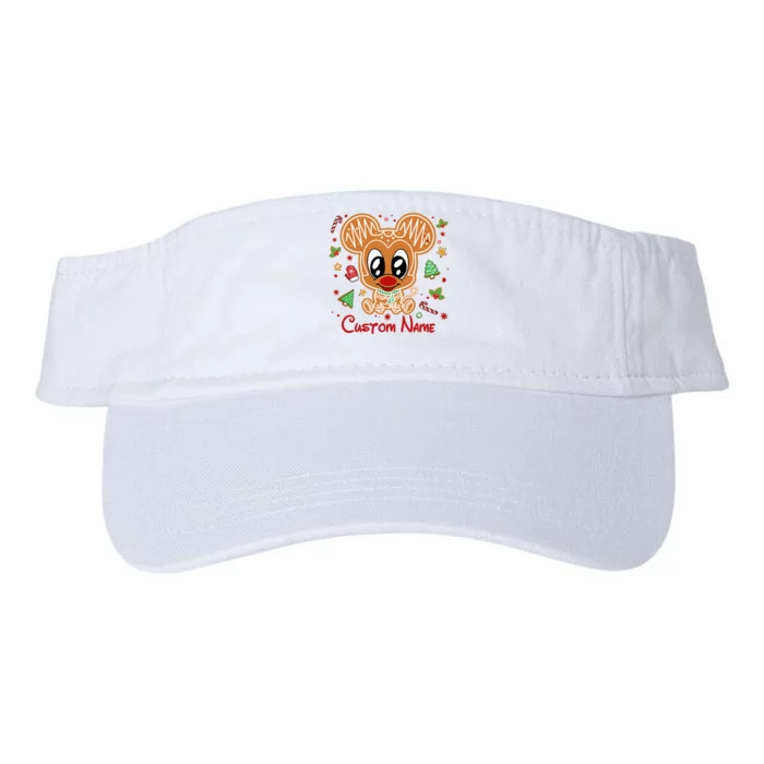 Personalized Custom Name Cute Mouse Christmas Love Mouse Gift Birthday Valucap Bio-Washed Visor